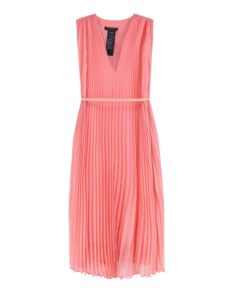 Max Mara pleated V-neck dress - Rosa Rosa