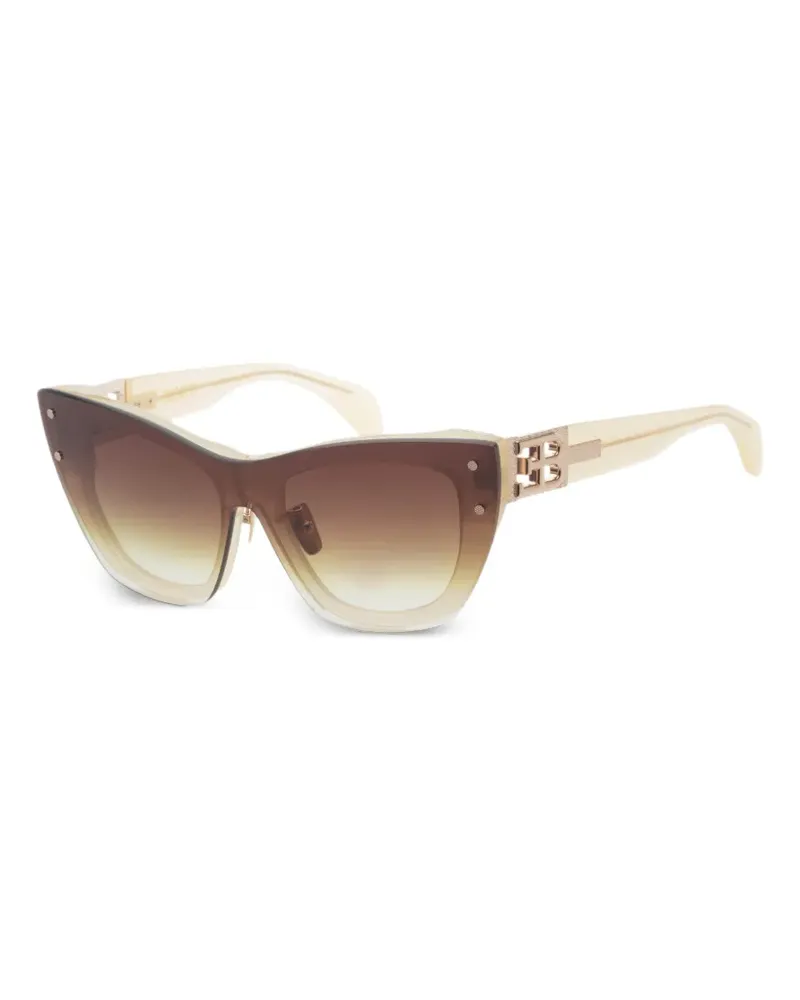 Bugatti Sonnenbrille mit Cat-Eye-Gestell - Braun Braun