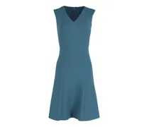 wool sleeveless dress - Blau