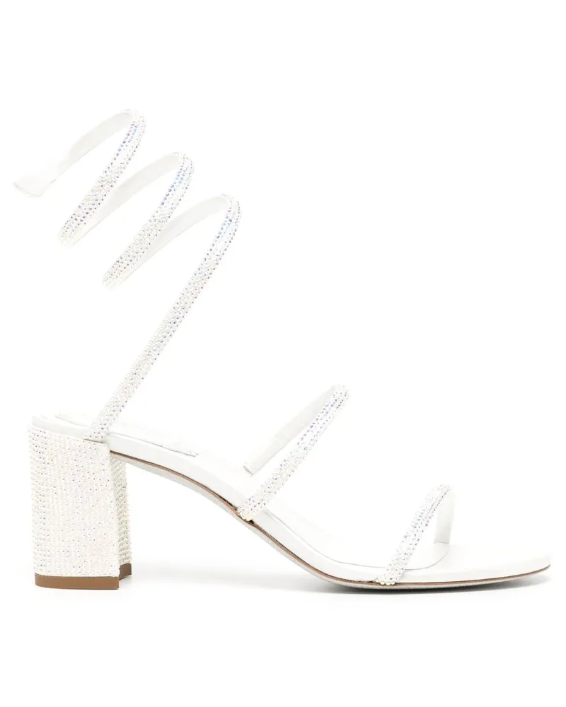 René Caovilla Cleo Sandalen 80mm - Weiß Weiß