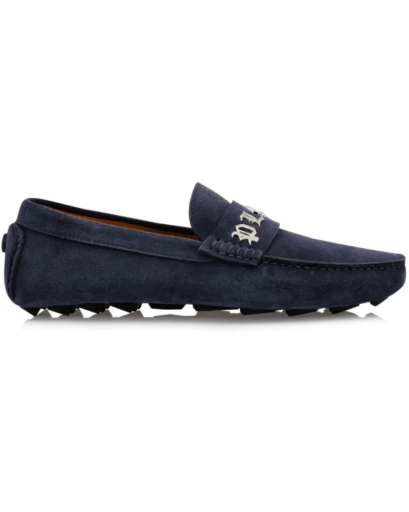 Philipp Plein Gothic Plein Mokassins aus Wildleder - Blau Blau