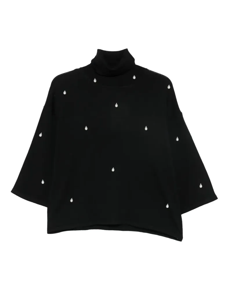 MEIMEIJ Klassischer Pullover - Schwarz Schwarz