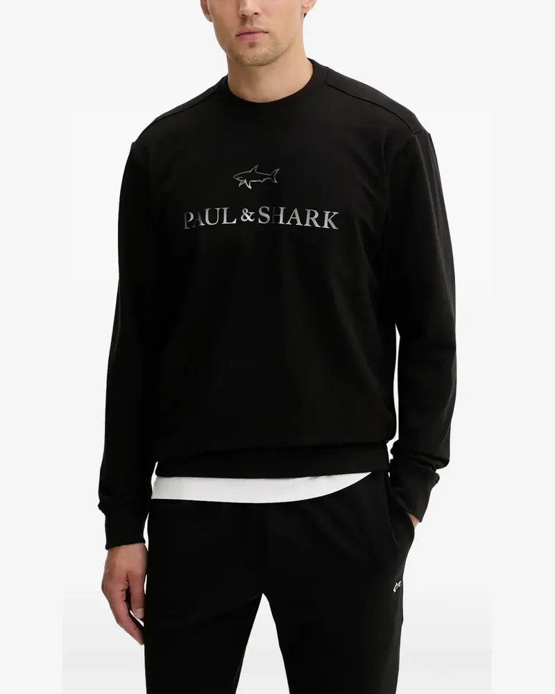 Paul & Shark logo-print sweatshirt - Schwarz Schwarz