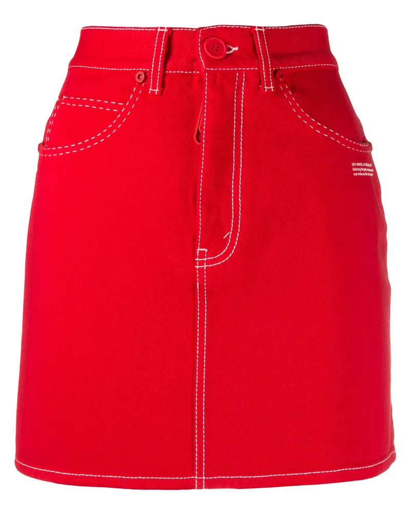 OFF-WHITE Jeans-Minirock - Rot Rot