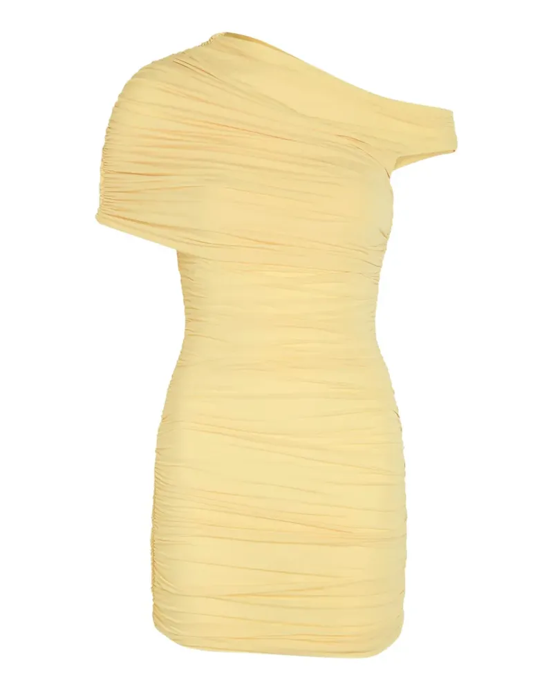 Ronny Kobo ruched one-shoulder mini dress - Gelb Gelb