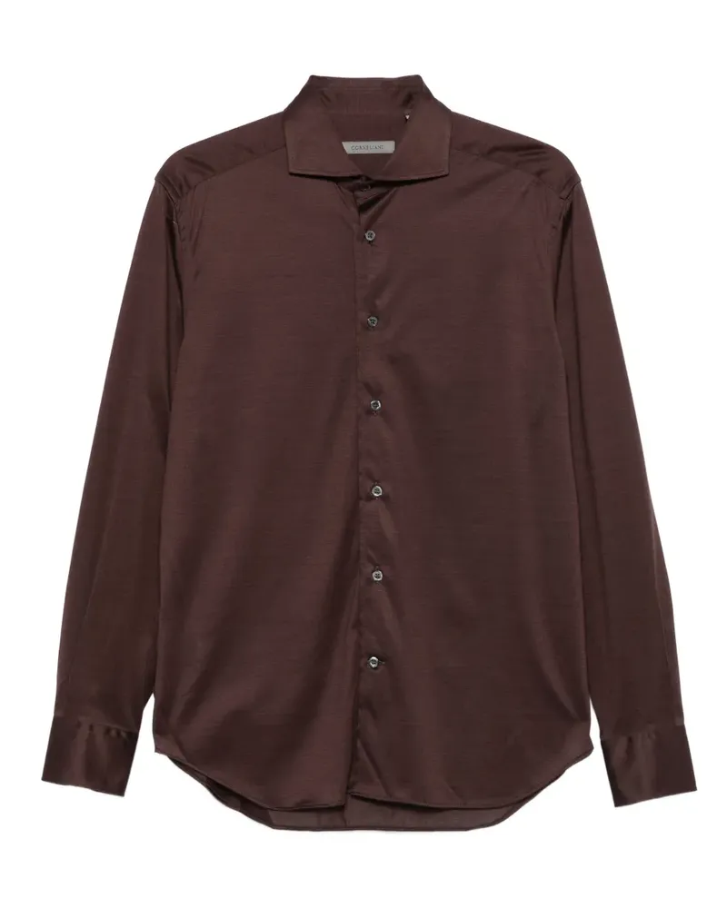 Corneliani Langärmeliges Hemd - Braun Braun