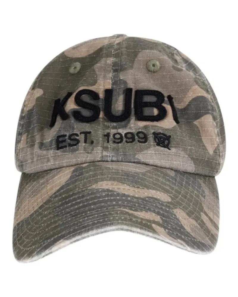 ksubi camouflage appliqué logo cap - Grün Grün