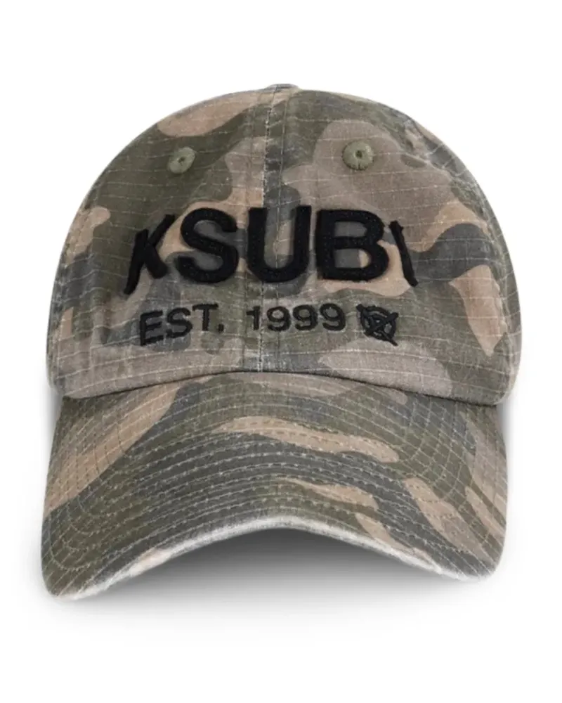 ksubi camouflage appliqué logo cap - Grün Grün
