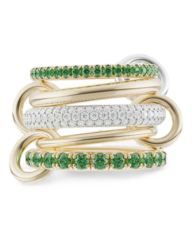 Spinelli Kilcollin Chloe Vert Ring mit Diamanten und Smaragd - Gold Gold