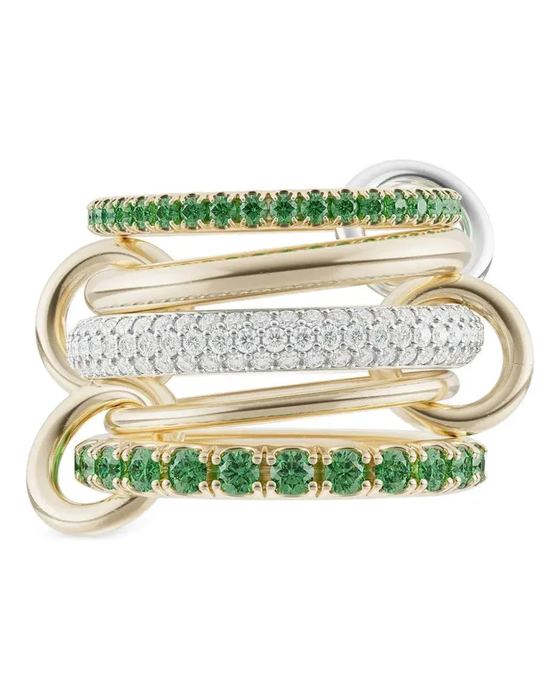Spinelli Kilcollin Chloe Vert Ring mit Diamanten und Smaragd - Gold Gold