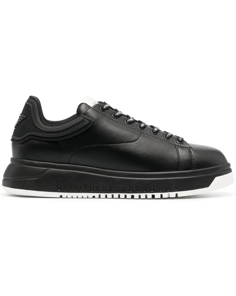 Emporio Armani Sneakers mit Schnürung Schwarz