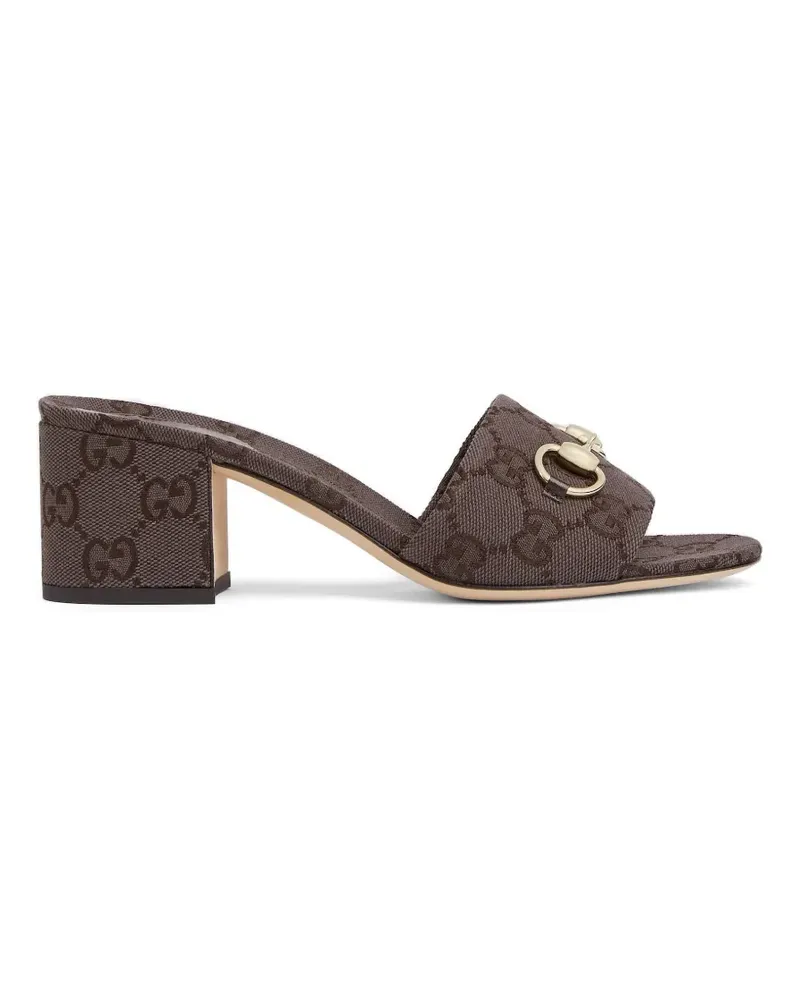 Gucci 55mm GG heeled sandals - Braun Braun