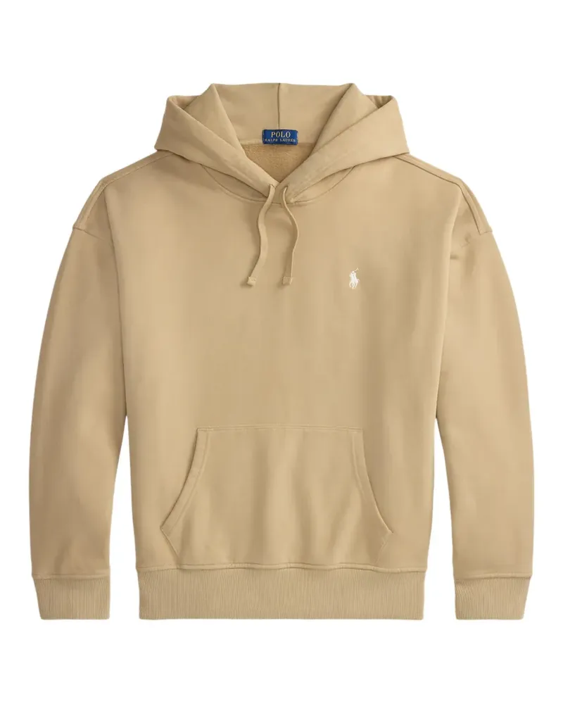 Ralph Lauren Pony-embroidered logo-print hoodie - Nude Nude