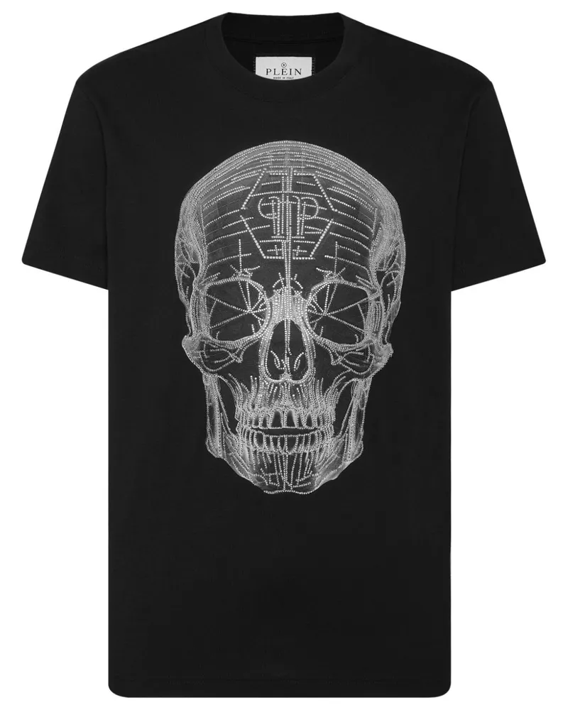 Philipp Plein T-Shirt mit Totenkopf-Print - Schwarz Schwarz