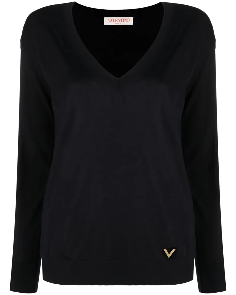 Valentino Garavani Pullover mit V-Ausschnitt - Blau Blau