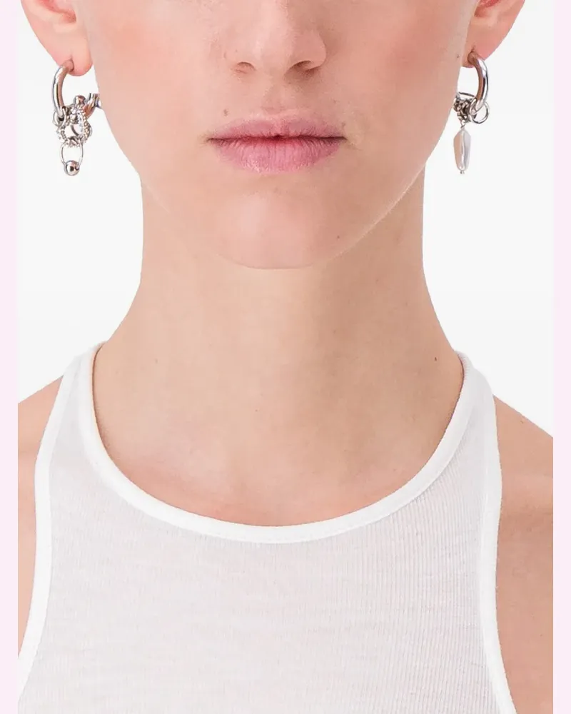 Justine Clenquet Danielle pearl-embellished earrings - Silber Silber
