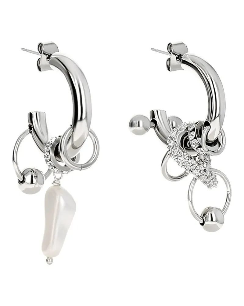 Justine Clenquet Danielle pearl-embellished earrings - Silber Silber