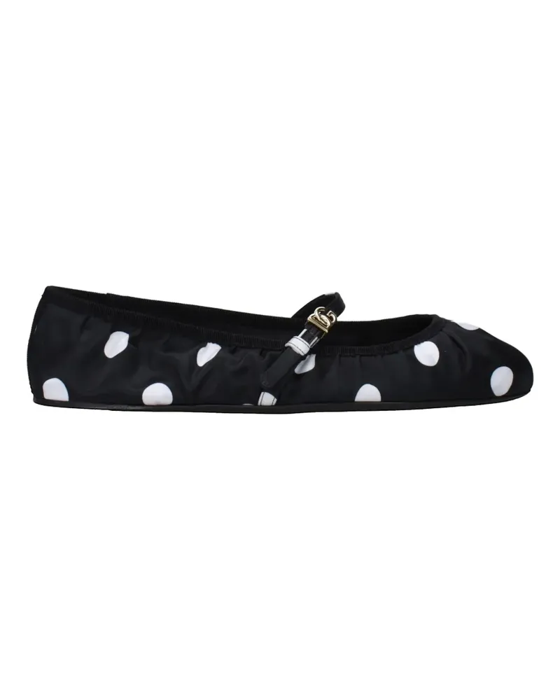 Dolce & Gabbana polka-dot ballet flats - Schwarz Schwarz