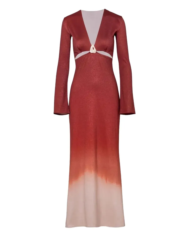 Baobab Collection Manola Ombré-Maxikleid mit Glockenärmeln - Rot Rot