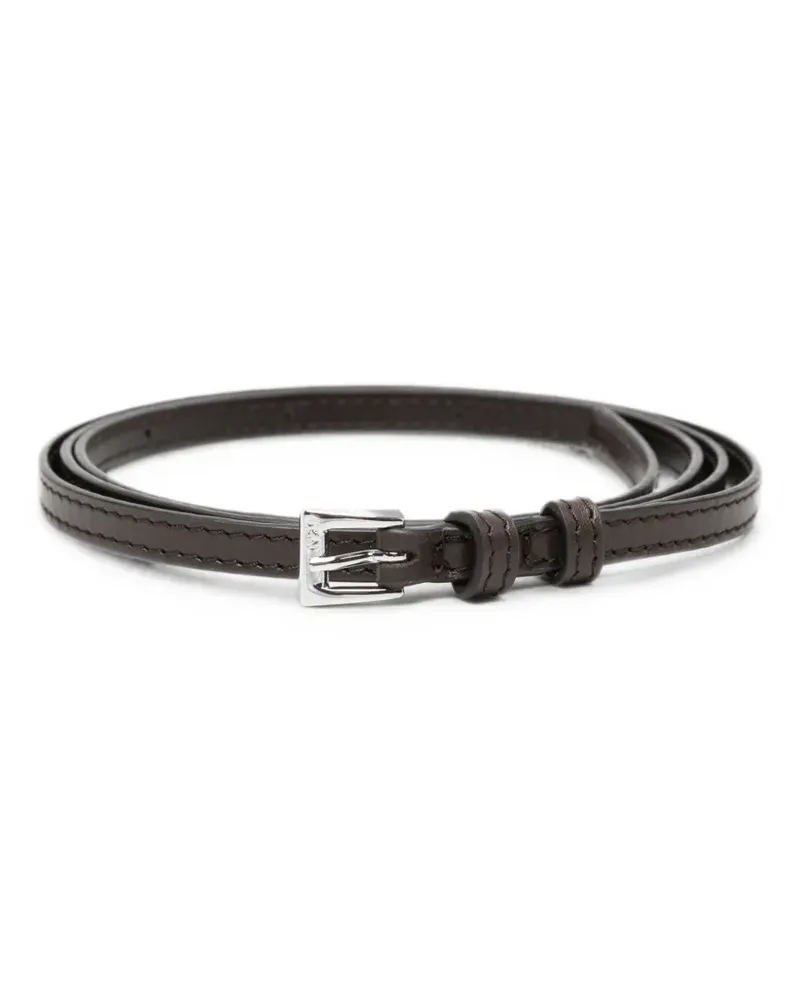 N° 21 buckle-fastening leather belt - Braun Braun