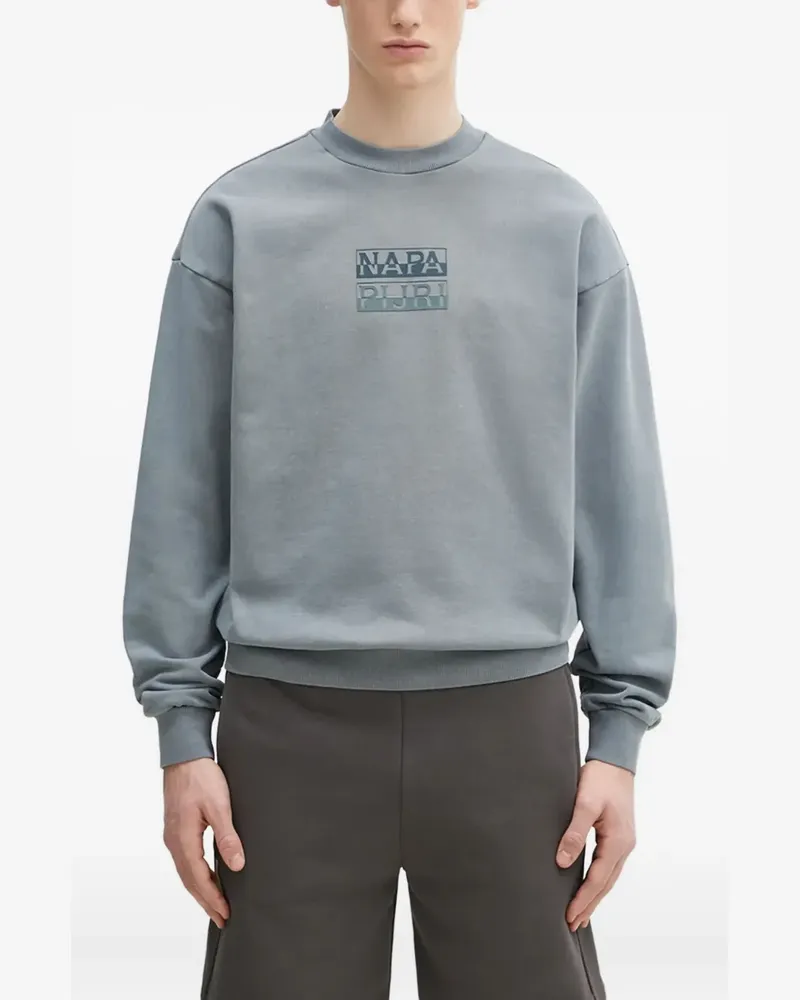 Napapijri Sweatshirt mit Logo-Print - Grau Grau