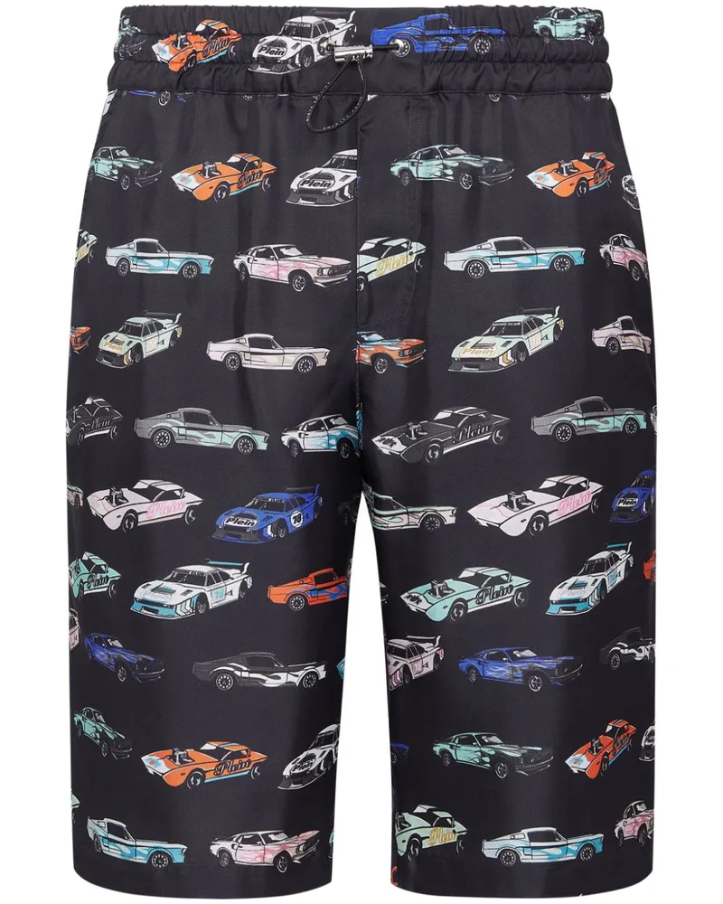 Philipp Plein Cool Kid Cars Racing Shorts - Schwarz Schwarz