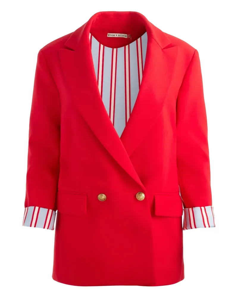 Alice + Olivia Doppelreihiger Arias Blazer - Rot Rot