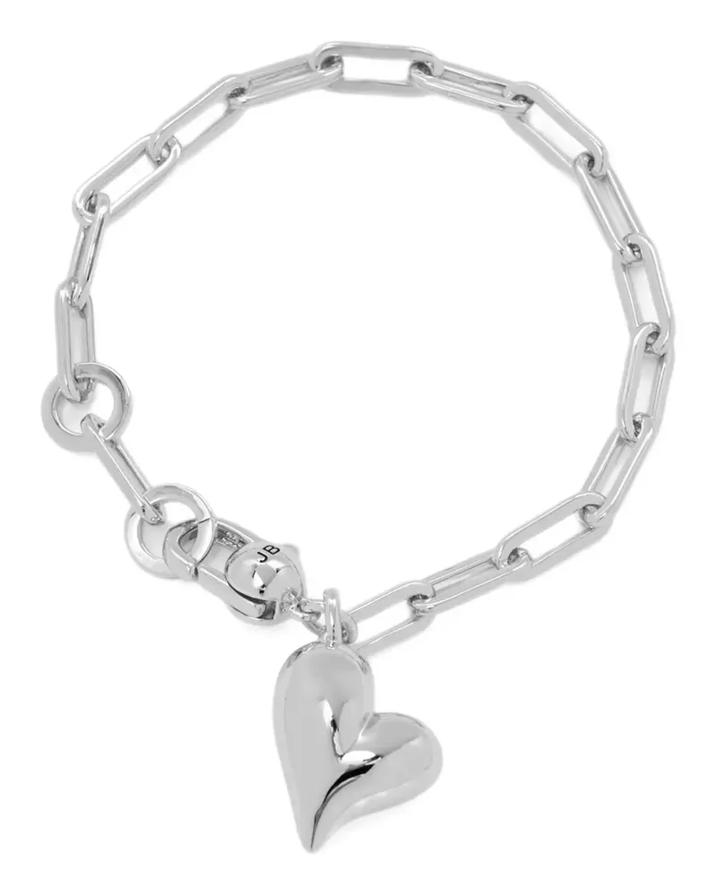 Jenny Bird heart-pendant chain bracelet - Silber Silber