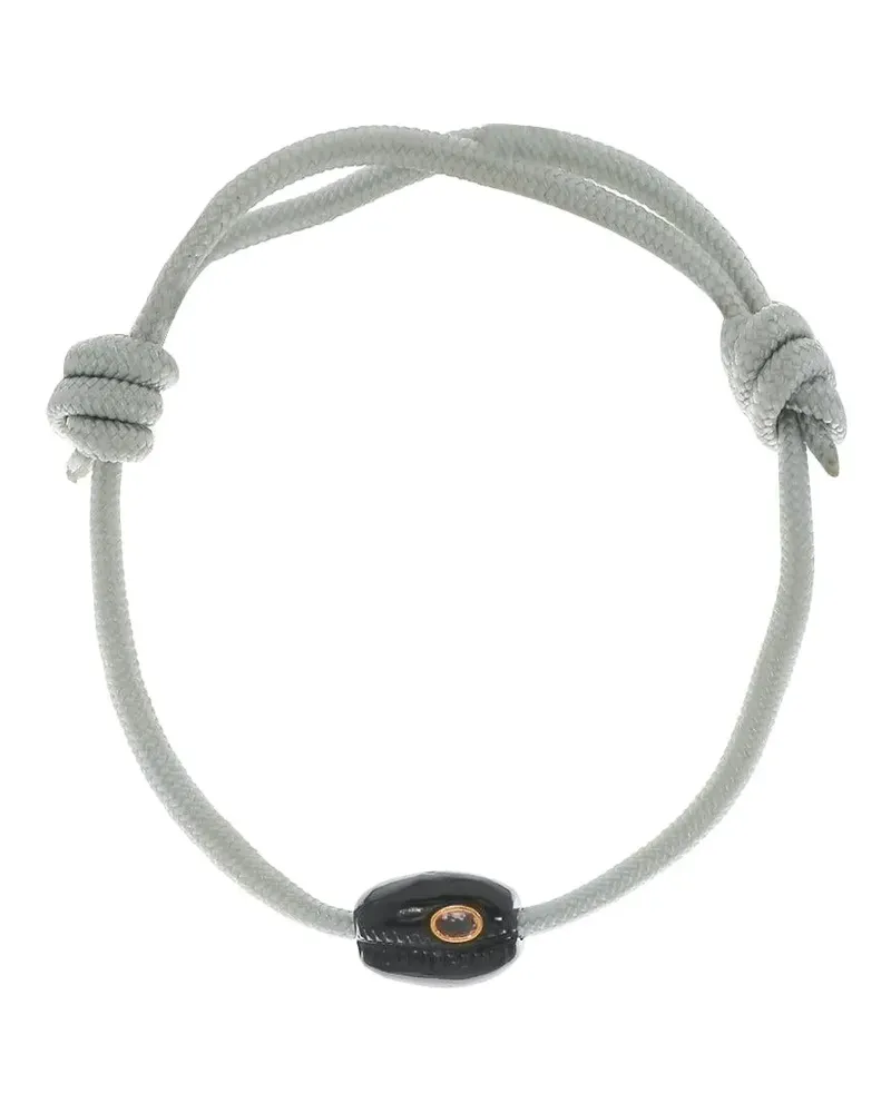 DEZSO 18kt Cowrie Rotgoldarmband mit Onyx - Rosa Rosa