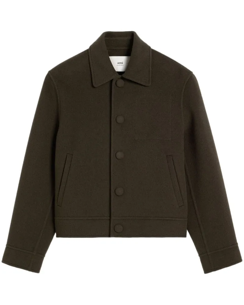 AMI Paris Einreihige Ami de Coeur Jacke - Braun Braun