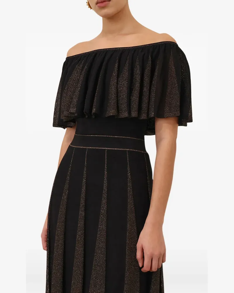 Zimmermann Valiant Oberteil im Metallic-Look - Schwarz Schwarz