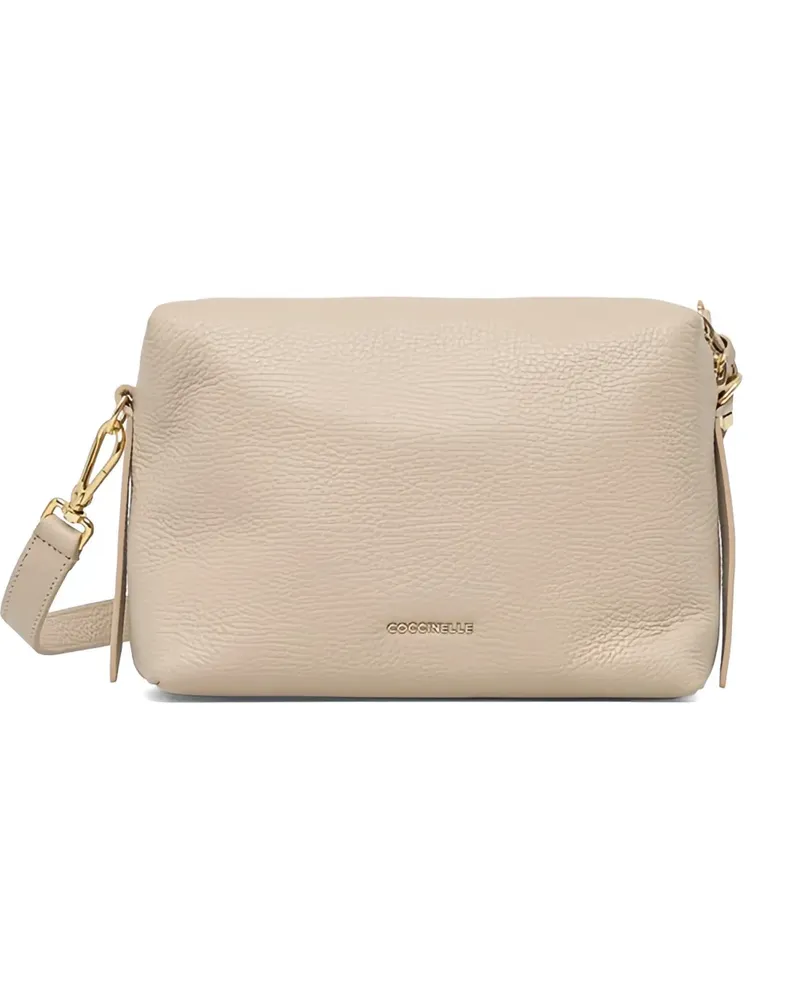 Coccinelle small Nory leather crossbody bag - Nude Nude