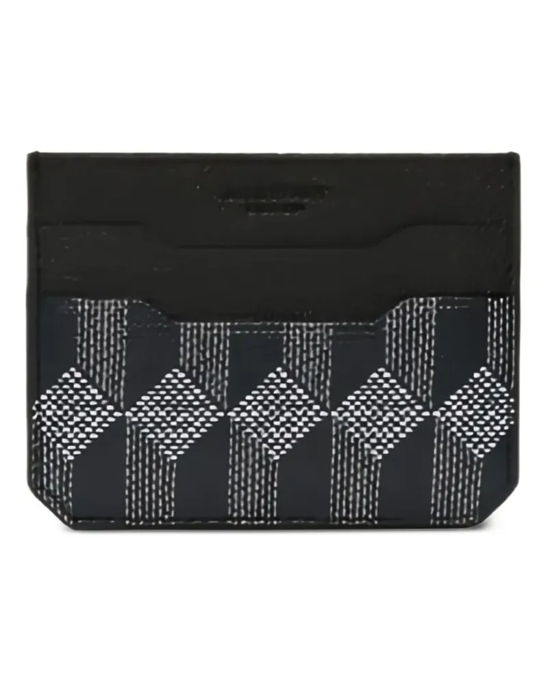AU DÉPART Kartenetui mit geometrischem Muster - Schwarz Schwarz