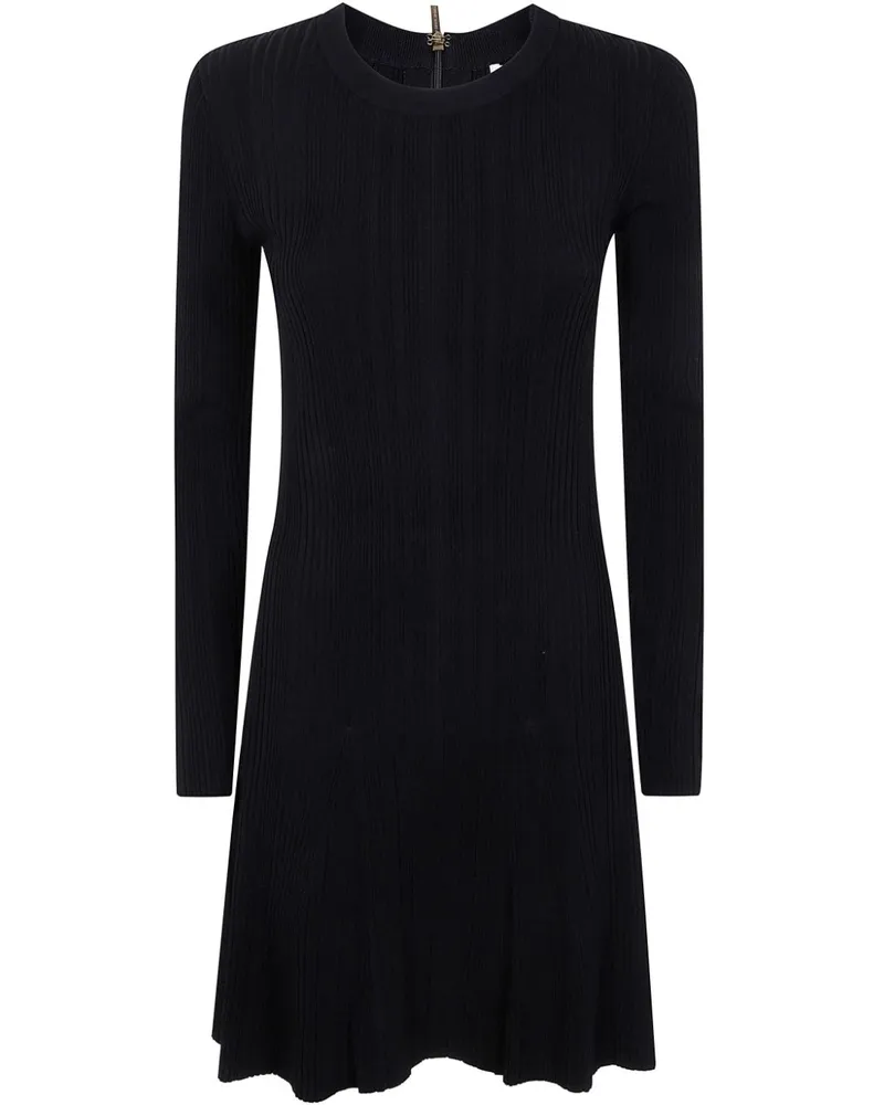 Michael Kors Fein geripptes Minikleid - Schwarz Schwarz