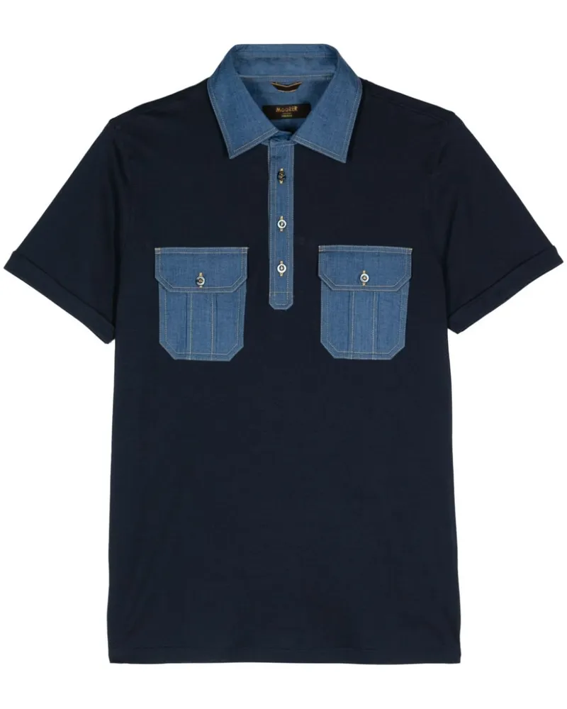 MOORER Palinuro-JCS Poloshirt - Blau Blau