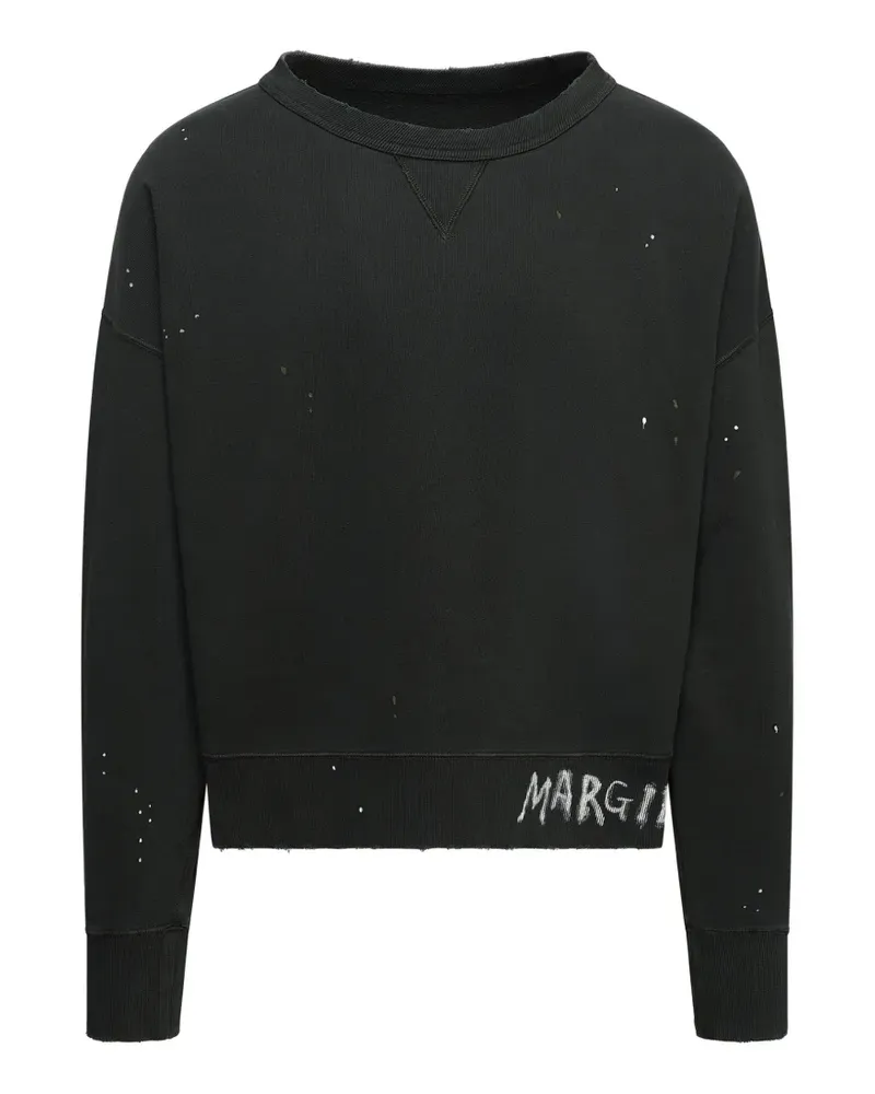 Maison Margiela Sweatshirt mit Logo-Print - Blau Blau