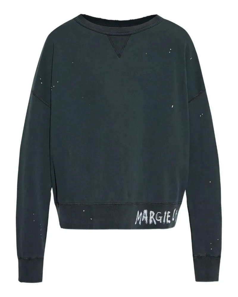 Maison Margiela Sweatshirt mit Logo-Print - Blau Blau