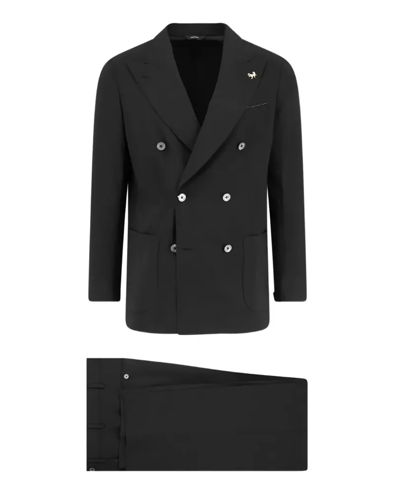 Tombolini double-breasted suit - Schwarz Schwarz