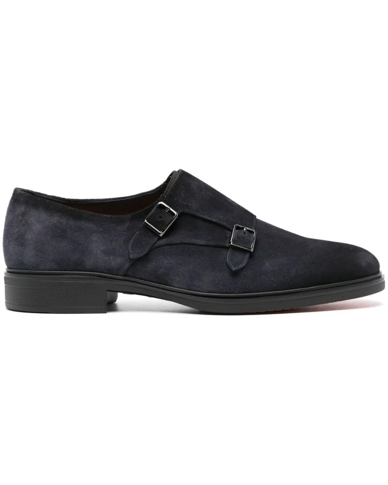 Santoni Monk-Schuhe aus Wildleder - Blau Blau