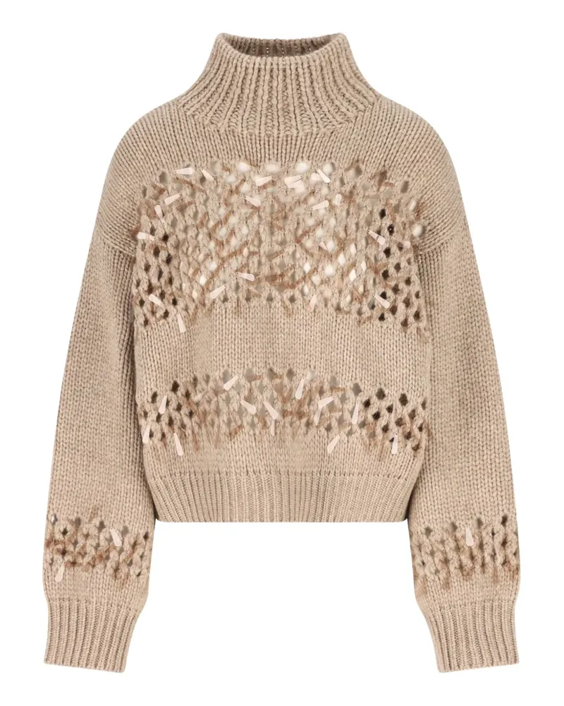 Brunello Cucinelli Gerippter Pullover - Braun Braun