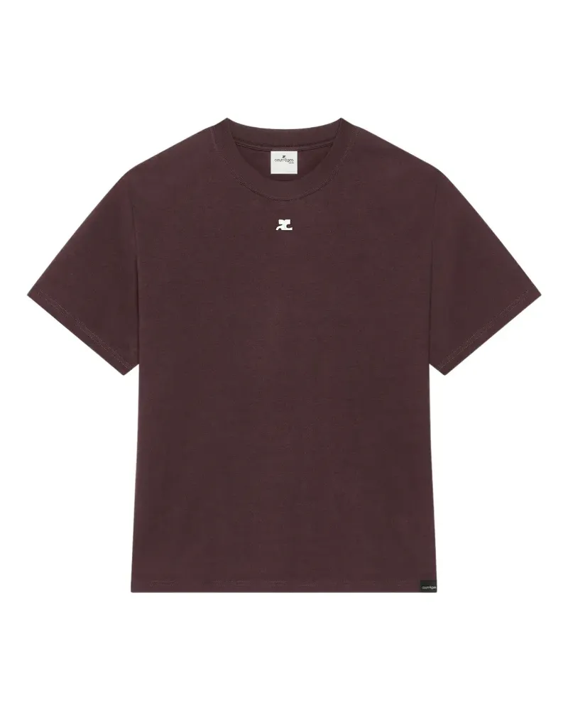 Courrèges T-Shirt im Oversized-Look - Rot Rot
