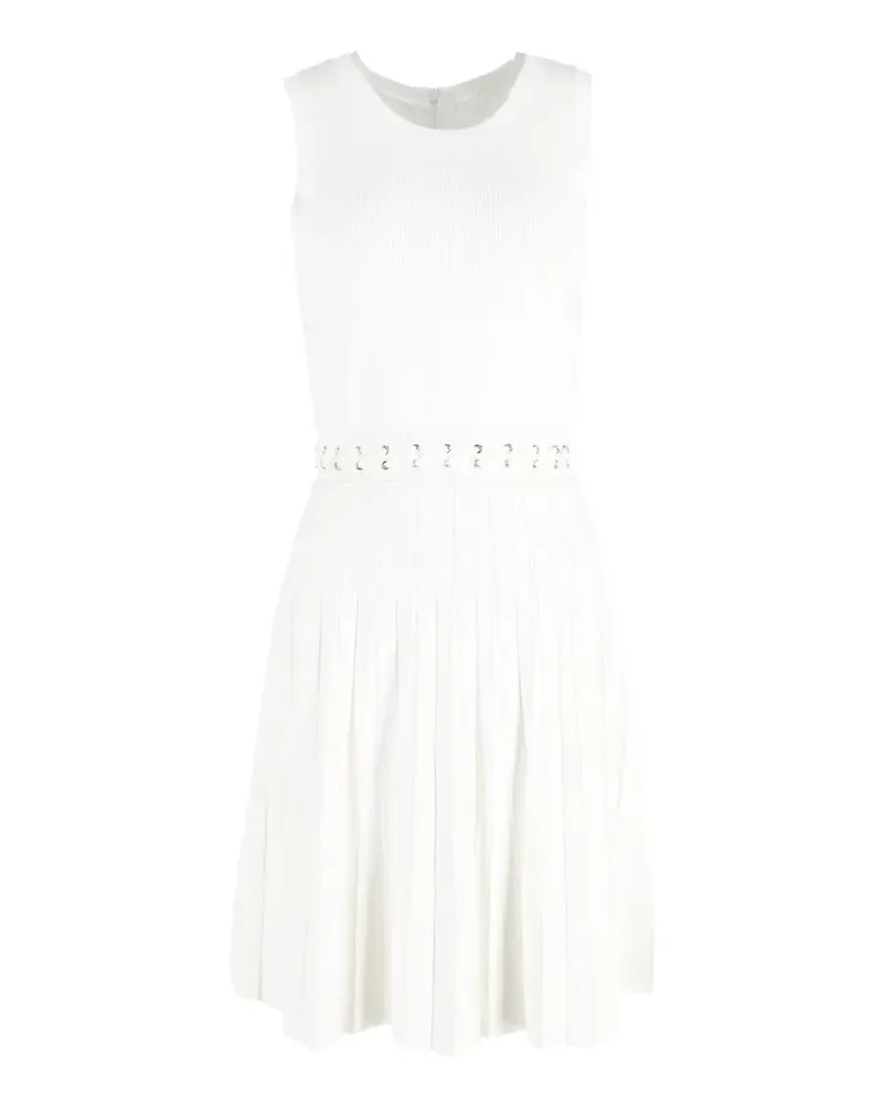 Michael Kors pleated-detail mini dress - Weiß Weiß