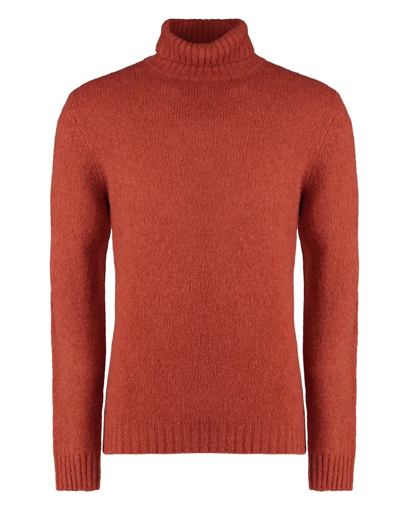 MOORER Gerippter Rollkragenpullover - Orange Orange