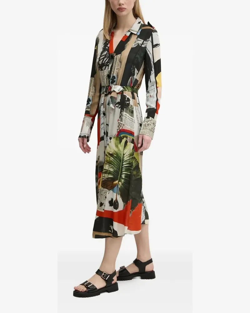 Desigual Hemdkleid mit Print - Nude Nude