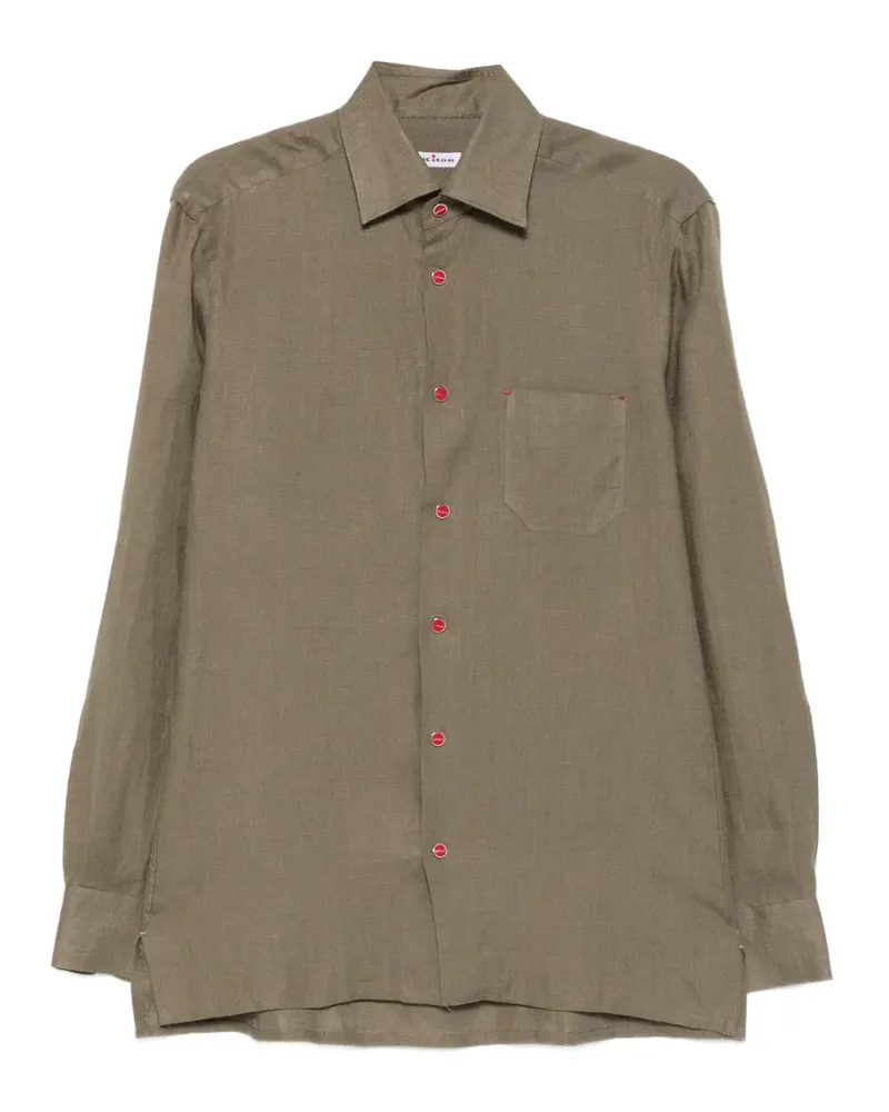 Kiton button-up shirt - Grün Grün