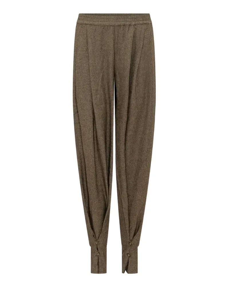 ANDAMANE Renee Tapered-Hose mit Knöpfen - Braun Braun