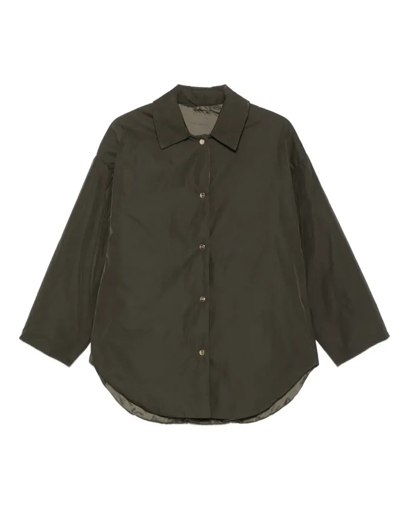 Max Mara Mtccarlotta logo-engraved snap-button coat - Grün Grün