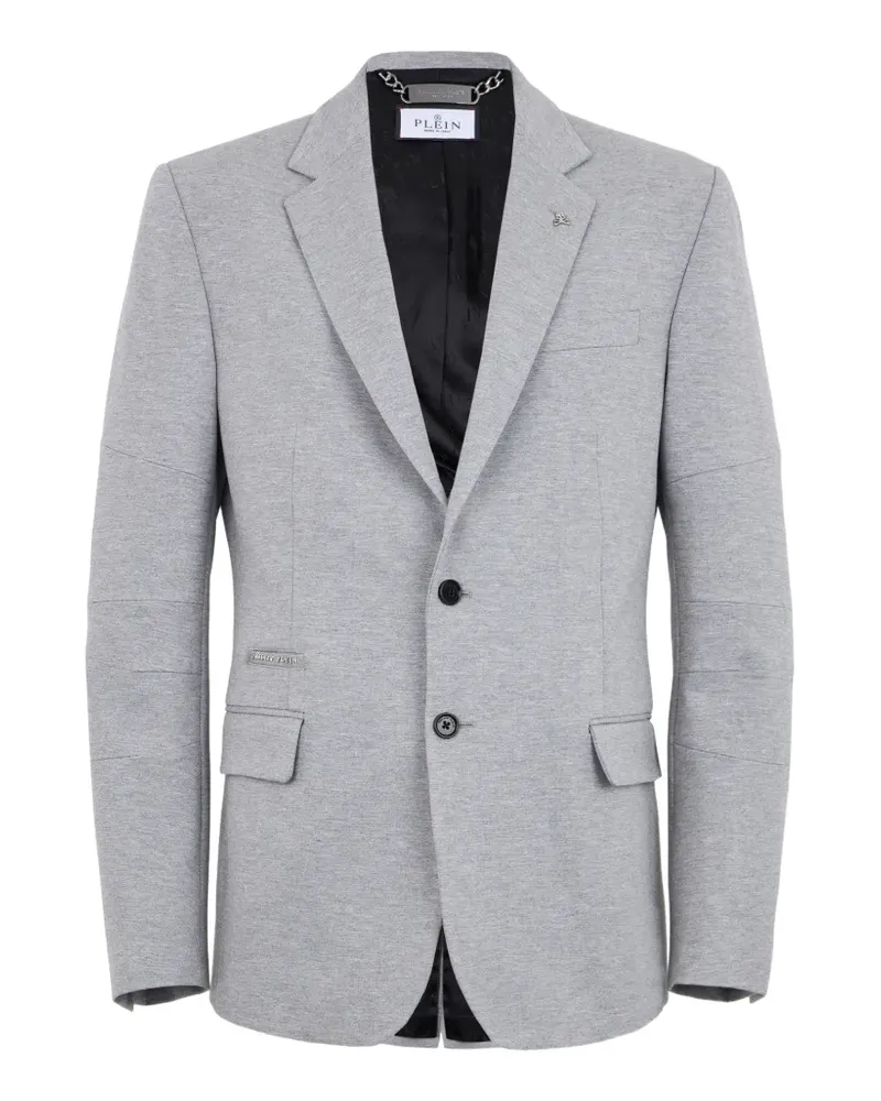 Philipp Plein Sakko mit Logo-Schild - Grau Grau