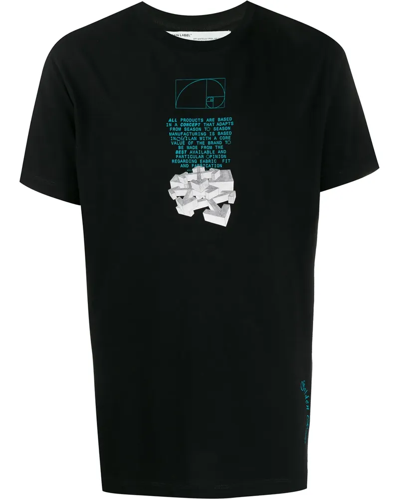 OFF-WHITE Dripping Arrows' T-Shirt - Schwarz Schwarz