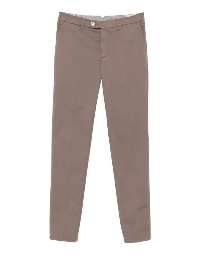 Brunello Cucinelli diagonal-pocket chinos - Grau Grau